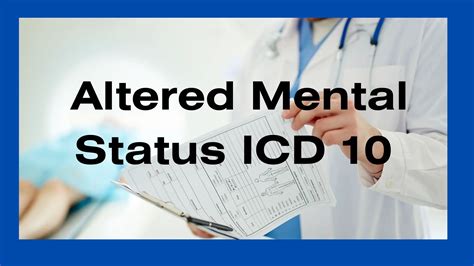 ams icd-10|The ICD 10 Code for Alterned Mental Status: R41.82